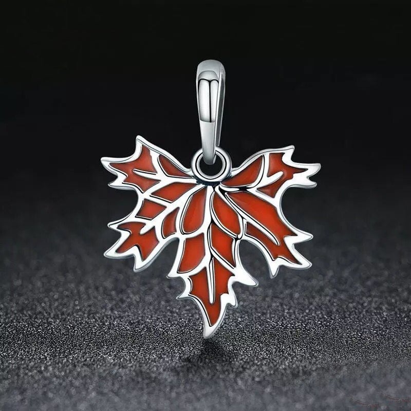 ABAOLA Autumn Maple Dangle 925 Sterling Silver Maple leaves Charm Beads for Charms Bracelet & Necklace - Image 3